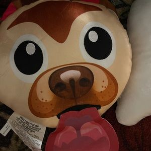 Dog Snapchat emoji pillow